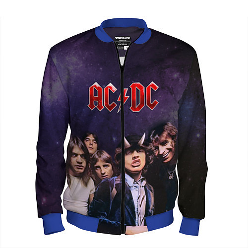 Мужской бомбер AC/DC / 3D-Синий – фото 1