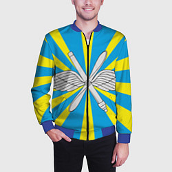 Бомбер мужской Флаг ВВС, цвет: 3D-синий — фото 2