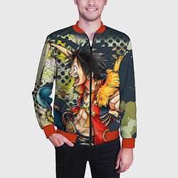 Бомбер мужской One Piece, цвет: 3D-красный — фото 2