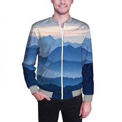 Бомбер мужской Горы, цвет: 3D-меланж — фото 2
