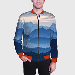 Бомбер мужской Горы, цвет: 3D-красный — фото 2