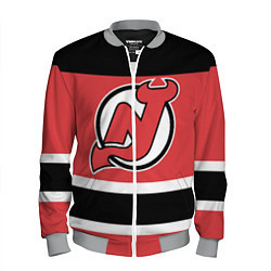 Бомбер мужской New Jersey Devils, цвет: 3D-меланж