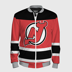 Бомбер мужской New Jersey Devils, цвет: 3D-меланж