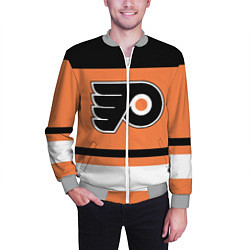 Бомбер мужской Philadelphia Flyers, цвет: 3D-меланж — фото 2