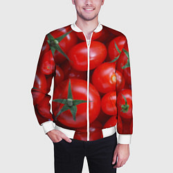 Бомбер мужской Томатная, цвет: 3D-белый — фото 2