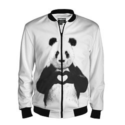 Бомбер мужской Panda Love, цвет: 3D-черный