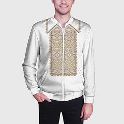 Бомбер мужской Вышивка 8, цвет: 3D-белый — фото 2