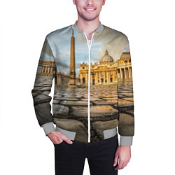 Бомбер мужской Площадь святого Петра, цвет: 3D-меланж — фото 2