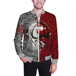 Бомбер мужской Pirate Station: Flowers, цвет: 3D-меланж — фото 2