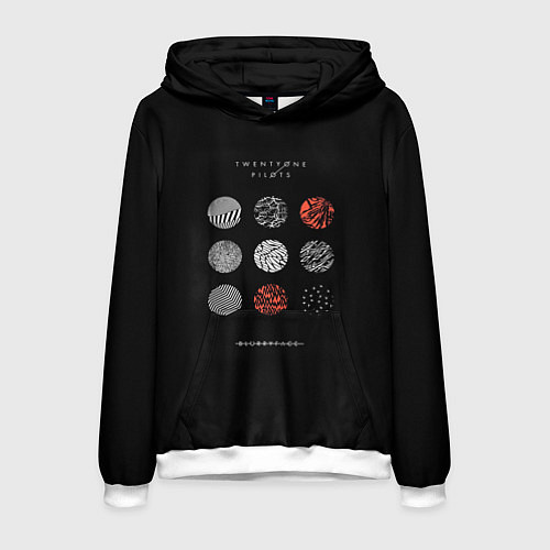 Мужская толстовка Twenty one pilots: Blurrveace / 3D-Белый – фото 1