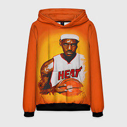 Толстовка-худи мужская LeBron James: Heat, цвет: 3D-черный