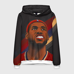 Толстовка-худи мужская LeBron Smile, цвет: 3D-белый