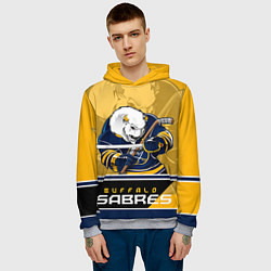 Толстовка-худи мужская Buffalo Sabres, цвет: 3D-меланж — фото 2