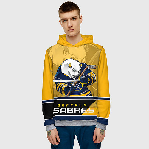 Мужская толстовка Buffalo Sabres / 3D-Меланж – фото 3