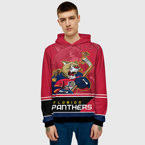 Мужская толстовка Florida Panthers / 3D-Черный – фото 3