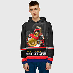 Толстовка-худи мужская Ottawa Senators, цвет: 3D-синий — фото 2