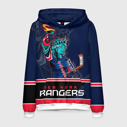 Мужская толстовка New York Rangers / 3D-Белый – фото 1