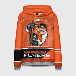 Толстовка-худи мужская Philadelphia Flyers, цвет: 3D-меланж