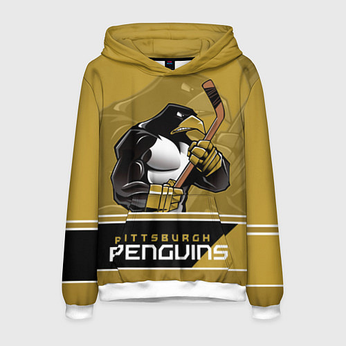 Мужская толстовка Pittsburgh Penguins / 3D-Белый – фото 1