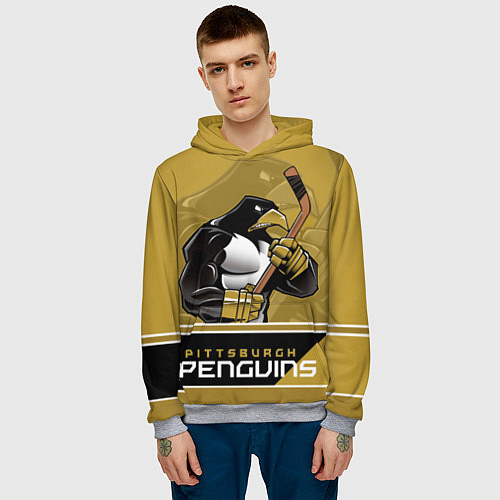 Мужская толстовка Pittsburgh Penguins / 3D-Меланж – фото 3