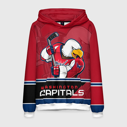 Мужская толстовка Washington Capitals / 3D-Белый – фото 1