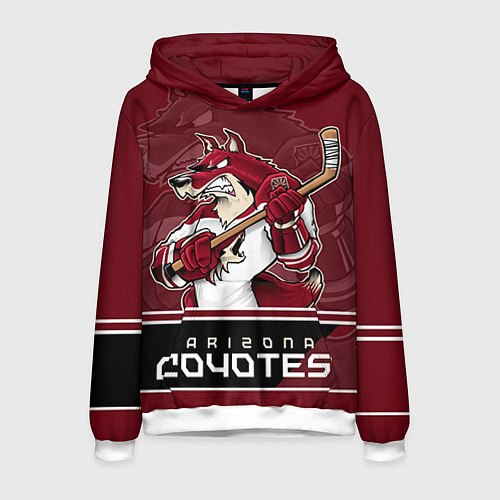 Мужская толстовка Arizona Coyotes / 3D-Белый – фото 1