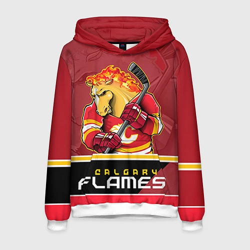 Мужская толстовка Calgary Flames / 3D-Белый – фото 1