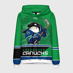 Толстовка-худи мужская Vancouver Canucks, цвет: 3D-белый