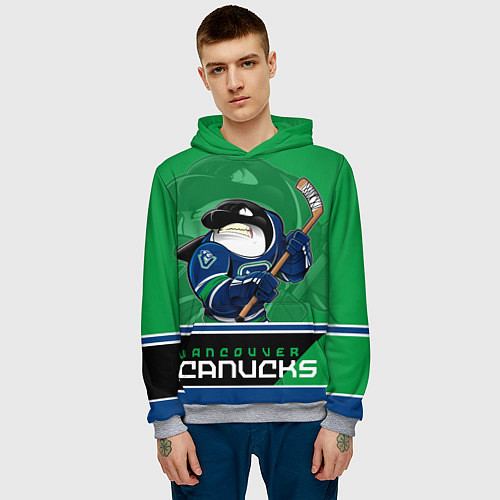 Мужская толстовка Vancouver Canucks / 3D-Меланж – фото 3