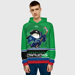 Толстовка-худи мужская Vancouver Canucks, цвет: 3D-красный — фото 2
