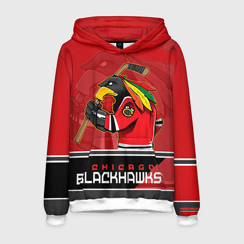 Мужская толстовка Chicago Blackhawks / 3D-Белый – фото 1