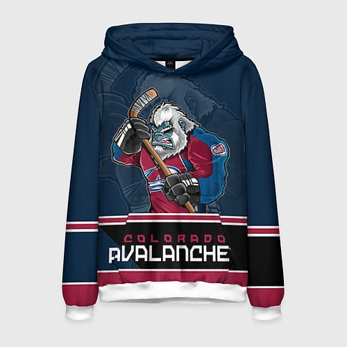 Мужская толстовка Colorado Avalanche / 3D-Белый – фото 1