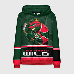 Толстовка-худи мужская Minnesota Wild, цвет: 3D-красный