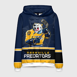 Толстовка-худи мужская Nashville Predators, цвет: 3D-белый