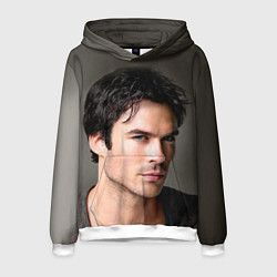 Толстовка-худи мужская Ian Somerhalder, цвет: 3D-белый