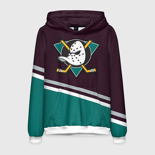 Мужская толстовка Anaheim Ducks / 3D-Белый – фото 1