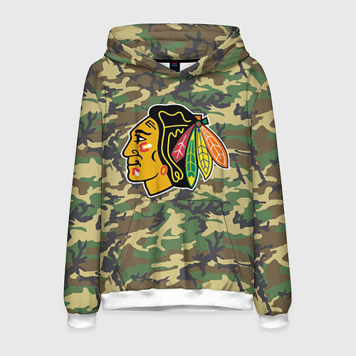 Мужская толстовка Blackhawks Camouflage / 3D-Белый – фото 1