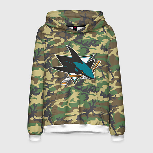 Мужская толстовка Sharks Camouflage / 3D-Белый – фото 1