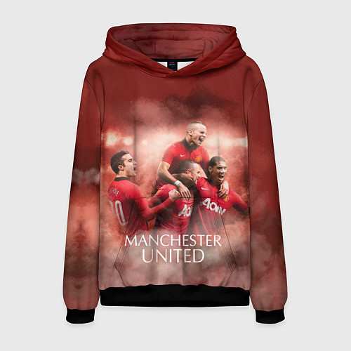 Мужская толстовка Manchester United / 3D-Черный – фото 1