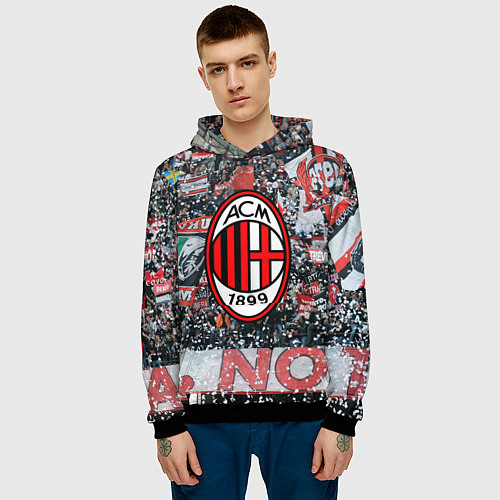 Мужская толстовка Milan FC / 3D-Черный – фото 3