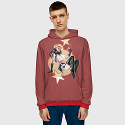 Толстовка-худи мужская NukaCola, цвет: 3D-красный — фото 2