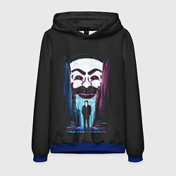 Толстовка-худи мужская Mr Robot: Anonymous, цвет: 3D-синий