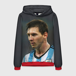 Толстовка-худи мужская Leo Messi, цвет: 3D-красный