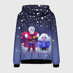 Толстовка-худи мужская Sans & Papyrus, цвет: 3D-черный