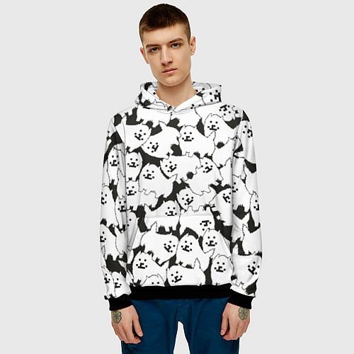 Мужская толстовка Undertale Annoying dog / 3D-Черный – фото 3