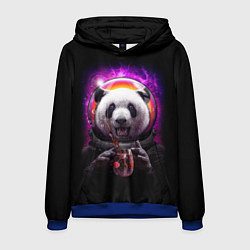 Толстовка-худи мужская Panda Cosmonaut, цвет: 3D-синий