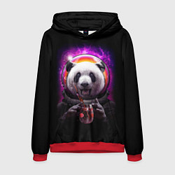 Толстовка-худи мужская Panda Cosmonaut, цвет: 3D-красный