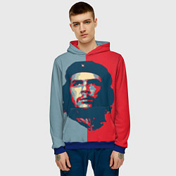 Толстовка-худи мужская Che Guevara, цвет: 3D-синий — фото 2