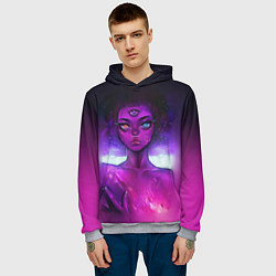 Толстовка-худи мужская Космос, цвет: 3D-меланж — фото 2