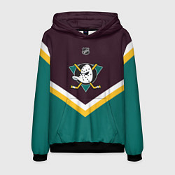 Толстовка-худи мужская NHL: Anaheim Ducks, цвет: 3D-черный